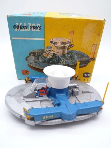 VINTAGE CORGI MAJOR TOYS 1119 H.D.L. HOVERCRAFT SR-N1 IN ORIGINAL BOX 1950/60s