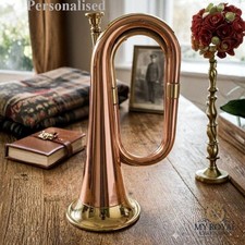 Personalized Engraved Civil War Era Brass Bugle - US Military Horn