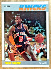 1987-88 FLEER TRENT TUCKER CARD#113 NM-MT UNIV OF MINNESOTA KNICKS SPURS BULLS
