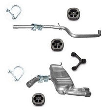 Montagesatz+ Auspuff fur Audi A3 8PA 5-Türen 1.9 TDi Sportback 09/2004-05/2010