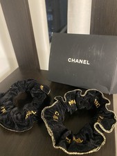 Chanel Black And Gold Scrunchie Set GWP 