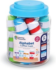 Learning Resources Alphabet Coffee Cups Preschool Learning ABC Matching Game