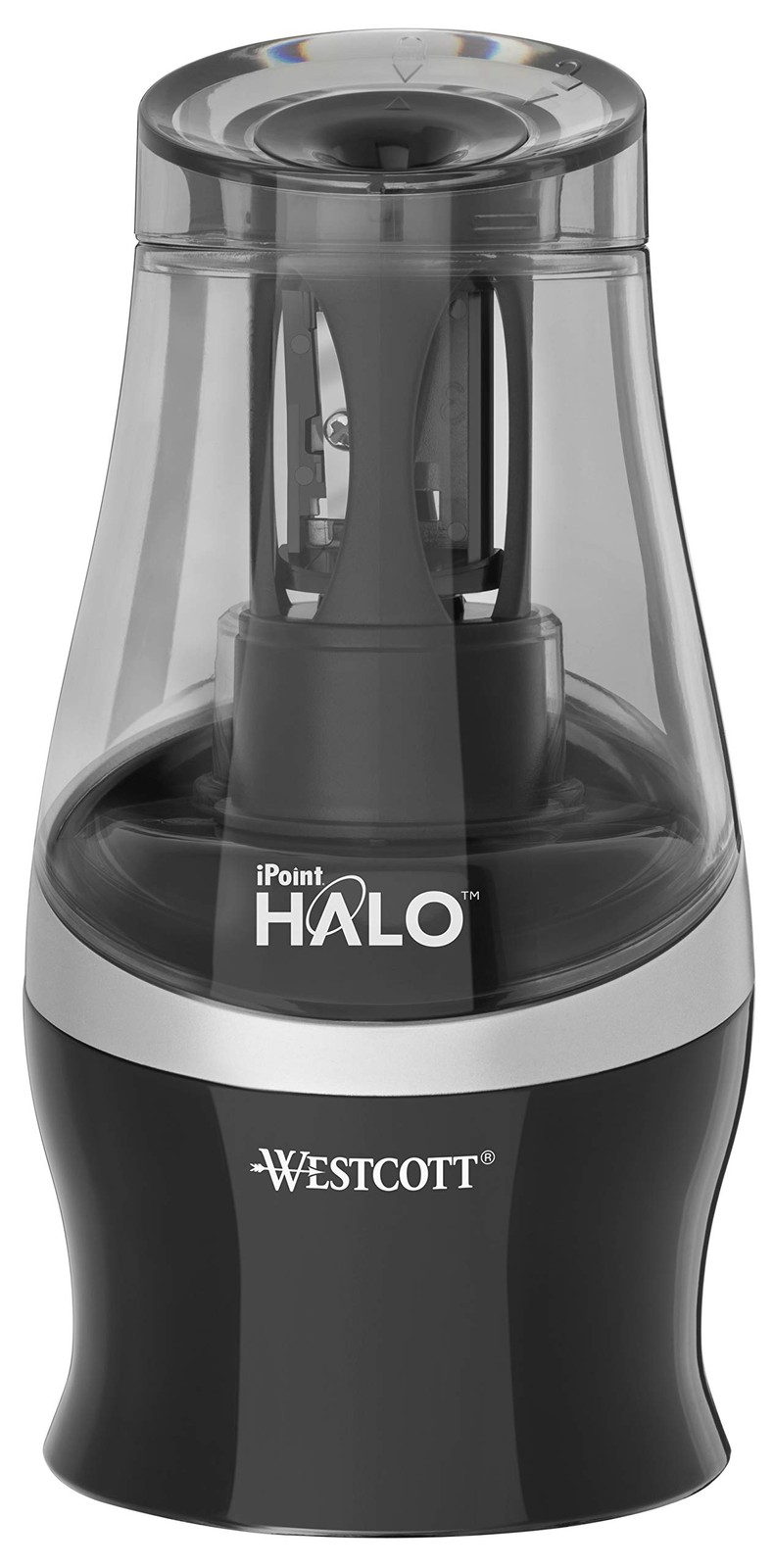 Westcott iPoint HALO Battery Operated Pencil Sharpener Black