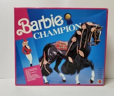 Vintage 1991 Black Andalusian Horse CHAMPION + Barbie Outfit NRFB