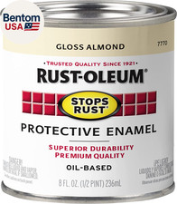 7770730 Stops Rust Brush On Paint Half Pint Gloss Almond