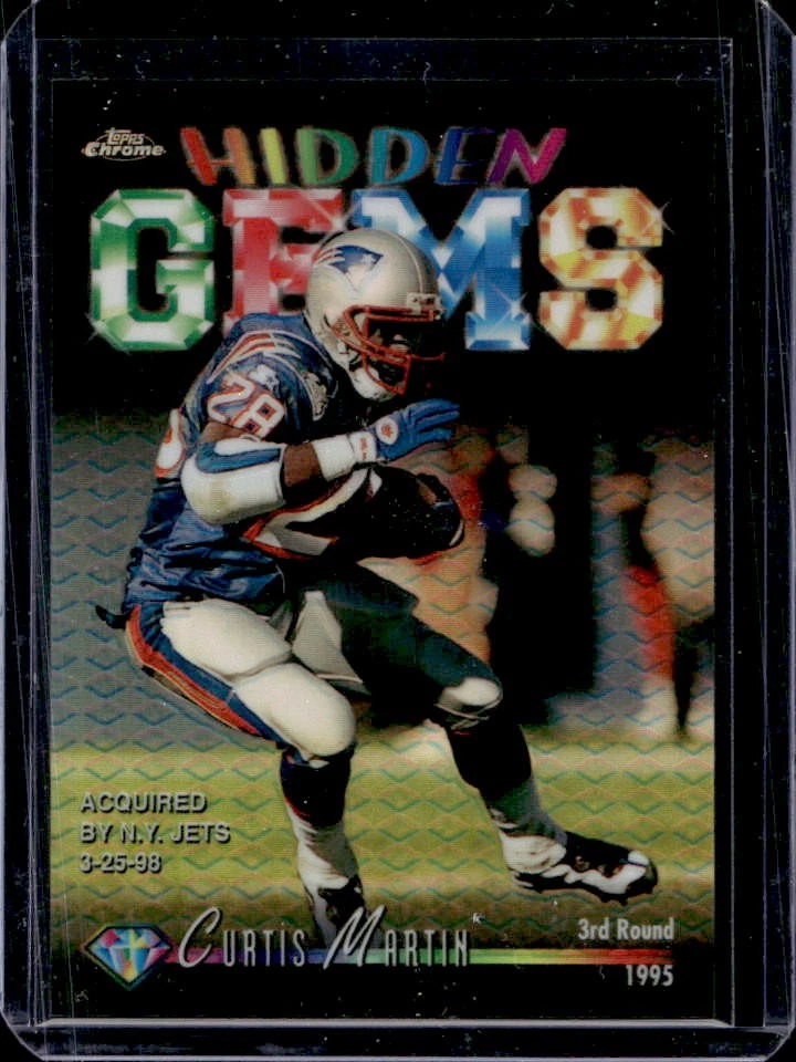 1998 Topps Chrome Curtis Martin Hidden Gems Refractor #HG14 Jets