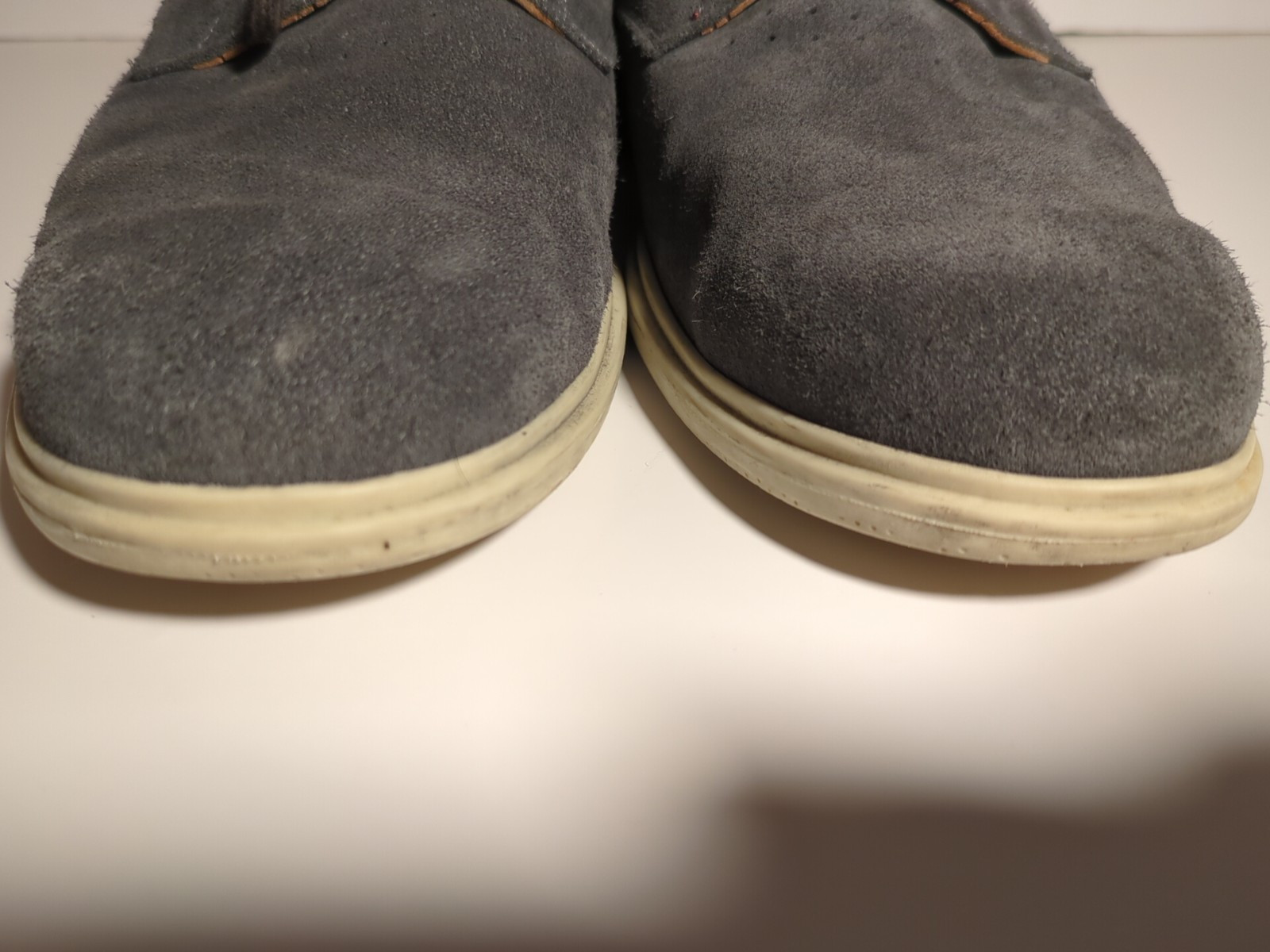 SAOLA Scarpe eleganti Oxford Amberjack Derby uomo taglia 11 grigio pelle scamosciata pizzo