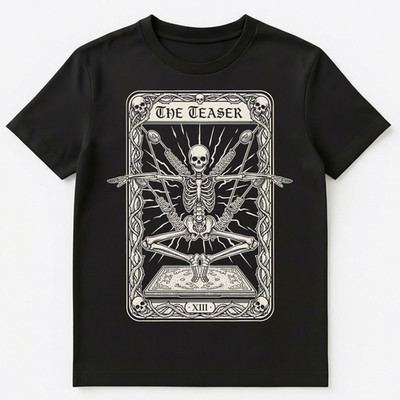 Pilates Skeleton Teaser Card Gothic Unisex T-Shirt