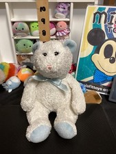 Animal Alley Teddy Bear Kitty Cat White Blue Toys R Us 10" Plush Stuffed 2000