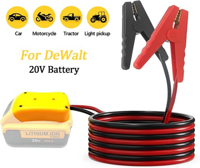#ad For DeWalt 20V Power Battery Jumper Starter Jump Kit 8 AWG Auto Booster Cable US $25.98