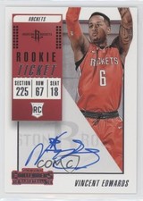 2018-19 Panini Contenders Rookie Ticket Vincent Edwards #136 Auto 6o3