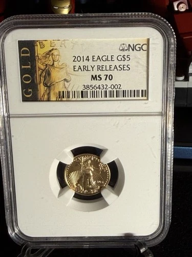 U.S. Mint American Eagle Gold 2014 1/10 oz MS 70 NGC Early Releases