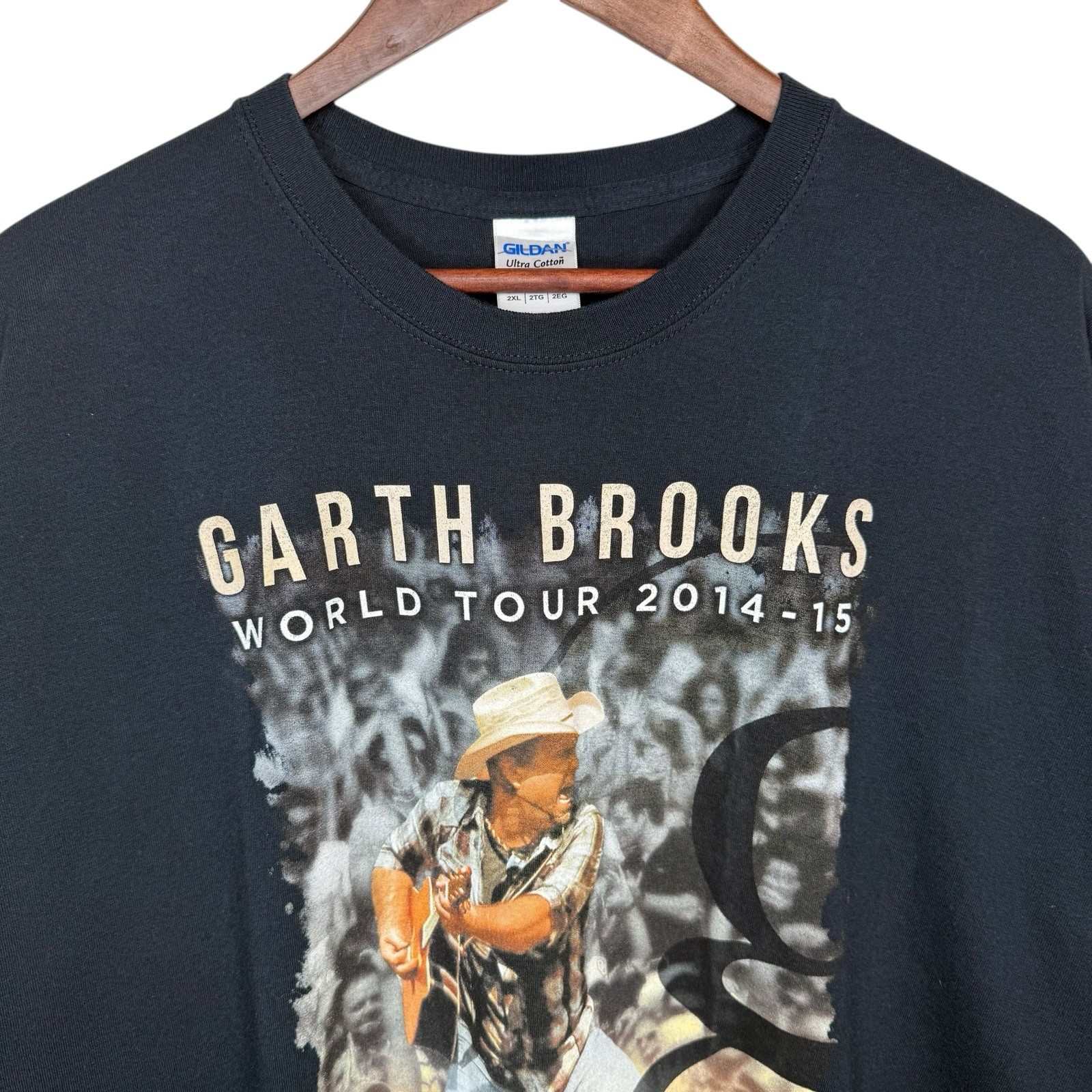 NWOT Garth Brooks World Tour 2014 - 2015 Country Concert T-Shirt Size 2XL Black thumbnail 3