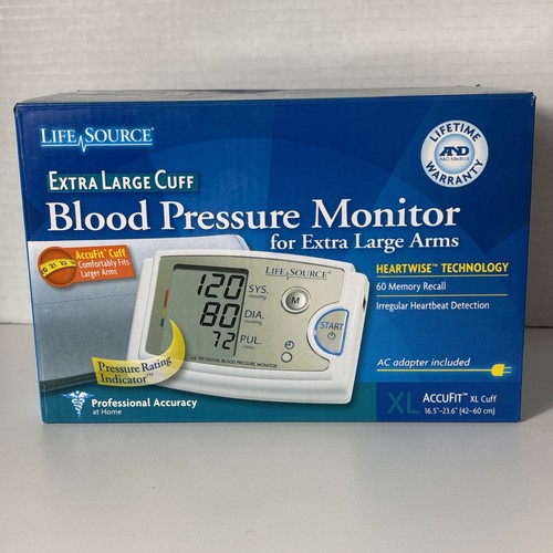 LifeSource UA-789AC Blood Pressure Monitor XL Cuff No Instructions or AC Adaptor