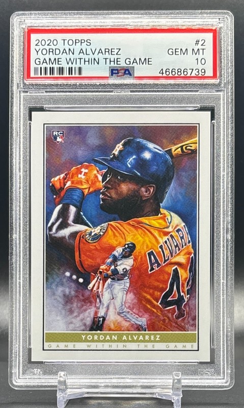 2020 Topps Game Within The Game #2 YORDAN ALVAREZ Houston Astros Rookie PSA 10