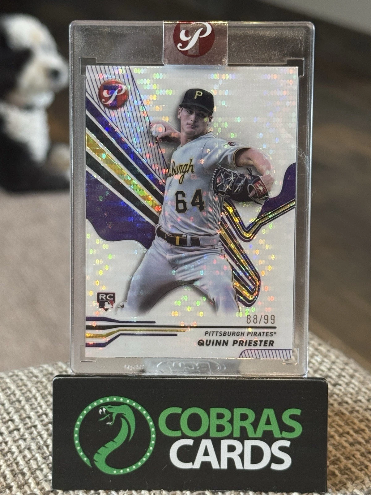 2024 Topps Pristine Encased Purple Refractor Quinn Priester # 88/99 RC