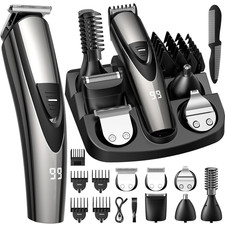 Beard Trimmer for Men: Professional Barber Hair Clippers - 12-In-1 Cordless Groo