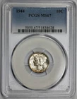 1944 Mercury 10c Silver Dime PCGS MS 67