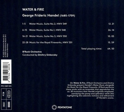 B'ROCK ORCHESTRA / DMITRY SINKOVSKY HANDEL: WATER & FIRE NEW CD