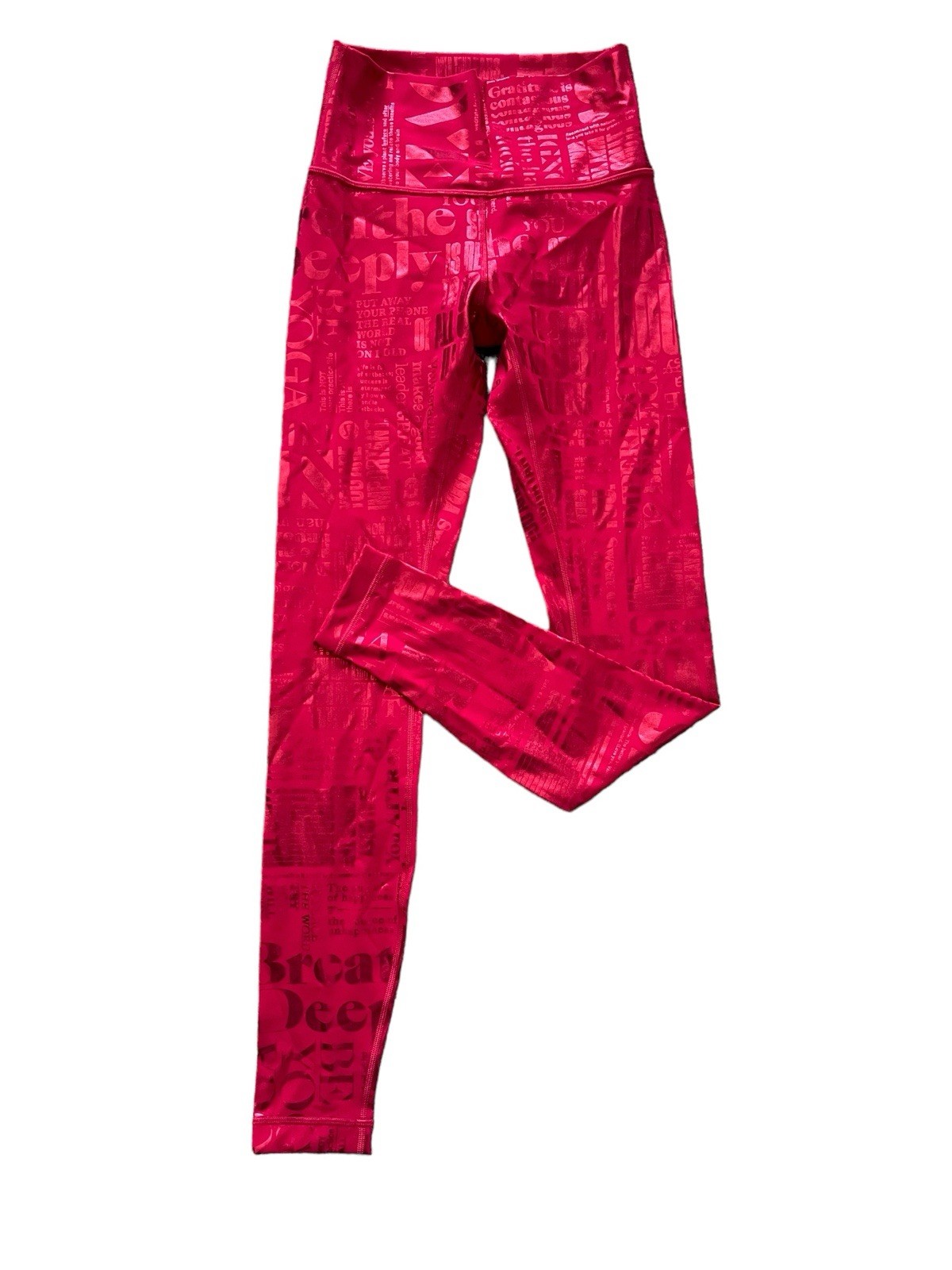 ALTRA Lululemon Wunder Under High Rise Tight 28" Manifesto 20 anni Foil Rosso Scuro Taglia 4