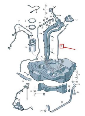 AUDI TT 8J Kraftstofftank-Entlüftungsleitung 8J0201183E NEU ORIGINAL