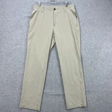 Under Armour Pants Men 34x30 Tan Chino Performance Stretch Tech Golf Active