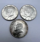 1964 Kennedy Half Dollar 90% Silver Lot of 3 Coins