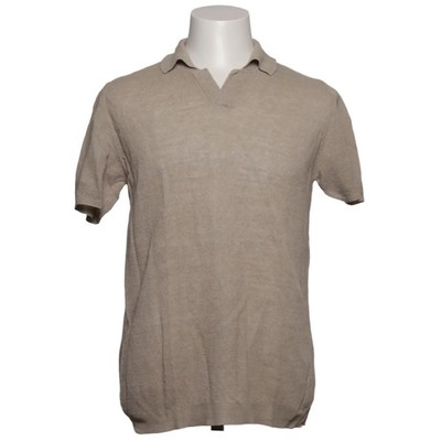 Roberto Collina, Poloshirt, Größe: 48, Beige, Leinen, Einfarbig, Feinstrick #chG