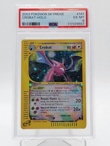 CROBAT 2003 POKEMON SKYRIDGE HOLO CRYSTAL #147 PSA 6 Q3963