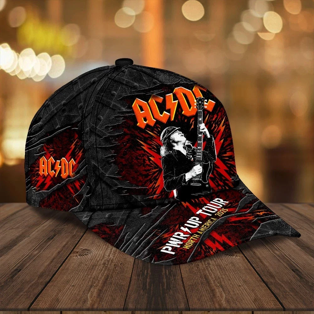 AC.DC Style Adjustable Cap – Vintage Rock Music Fan Tribute Hat