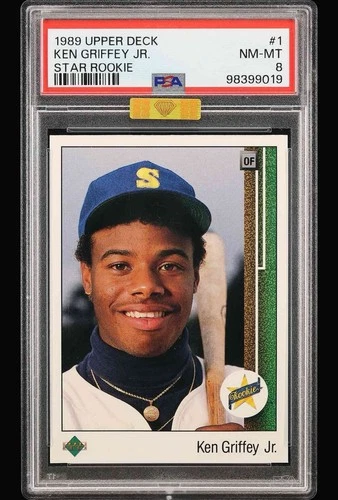 1989 Upper Deck Star Rookie #1 Ken Griffey Jr RC Rookie PSA 8 MBA GOLD DIAMOND