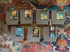 Vtg Original NINTENDO NES Game Lot 7 Friday The 13th TMNT Rambo Silent Service