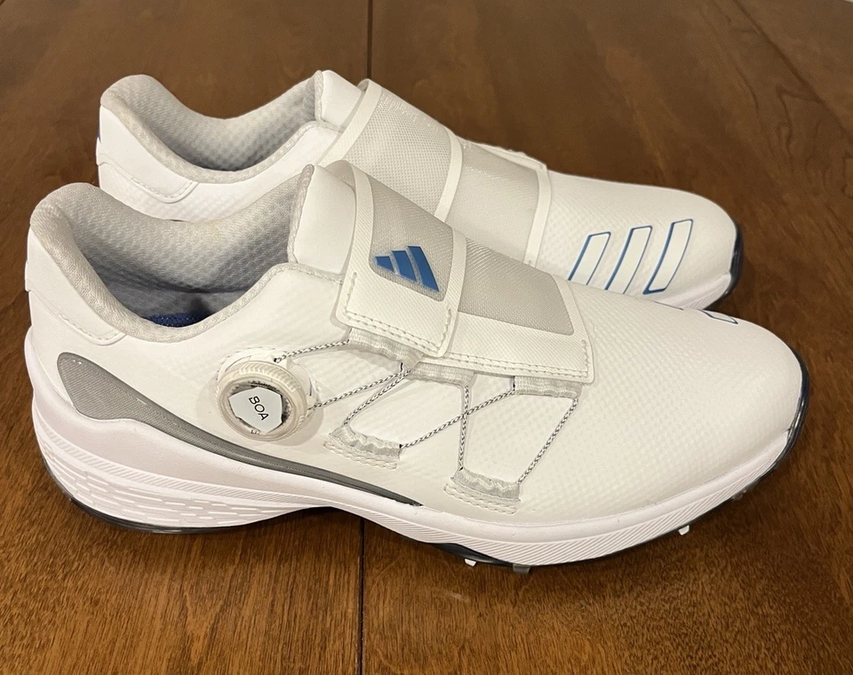 Zapatos de golf Adidas ZG23 BOA Lightstrike para hombre 9,5 blanco azul sin usar Foto 2 de 4