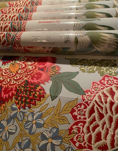 1 Roll BRUNSCHWIG & FILS Karabali Aqua Grand Bazaar Wallpaper $774 Retail - Picture 3 of 24