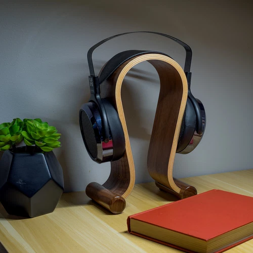 Audiophile High-end Wooden Headphone Stand Display Tabletop Holder for Headsets - Picture 1 of 12
