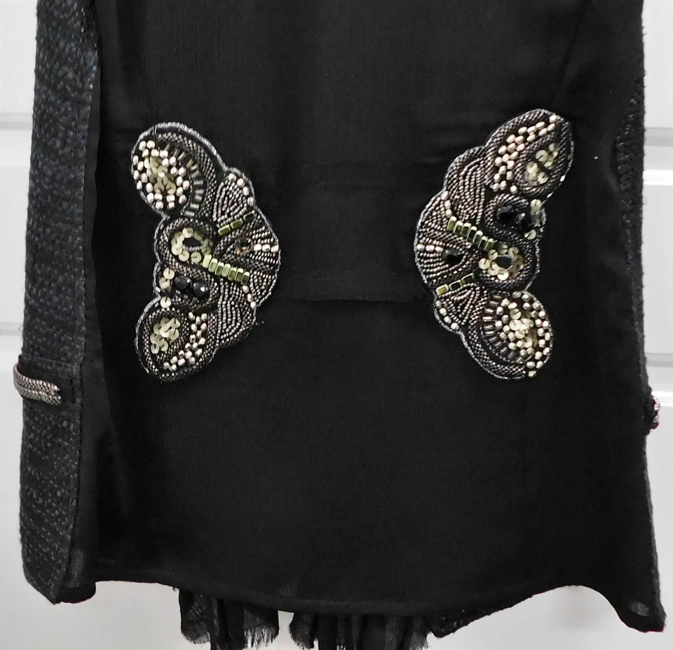 Colete Royal Underground preto com babado asas tamanho P - Imagem 3 de 4