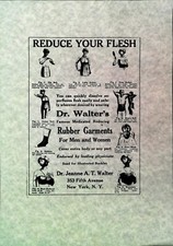 Reduce Your Flesh vintage poster Dr. Walter&rsquo;s Famous Medicated Reducing Garments