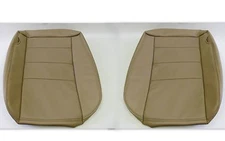 2002 to 07 Ford F250 Lariat Driver & Passenger Bottom Seat Covers TAN Perforated