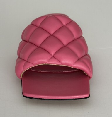 NWT $990 Bottega Veneta Pink Flat Sandals Shoes 7 US (37