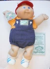 Vintage Cabbage Patch Doll 1985 Canadian Bald Boy with Tag & Certificate P5277