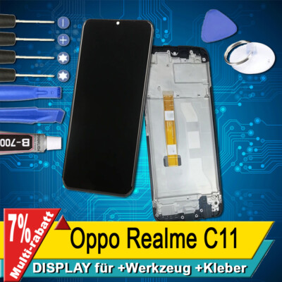 Display Für Oppo Realme C11 RMX2185 Komplettes Bildschirm Lcd Touch Rahmen +