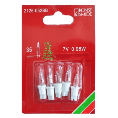 Konstsmide 2125-052SB bombilla de repuesto blanco enchufe juego de 5 7V 0,98W