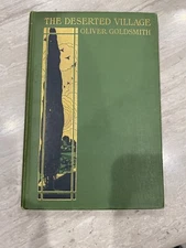 The Deserted Village by Oliver Goldsmith (Suede Leather Cover) Vintage