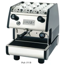La Pavoni PUB 1V-B 1 Group Volumetric, Black Commercial Espresso Maker