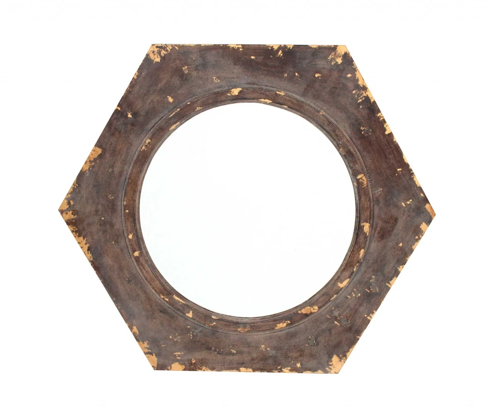 Bronze Hexagon Accent Mirror - Image 3 of 4
