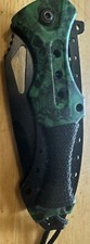 Razor Tactical Spring Lock Blade Pocket Knife w/belt Clip Serrated Edge