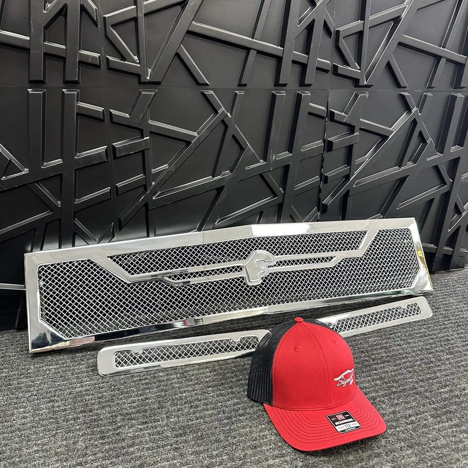 Rejilla Caprice Forgiato 1976 cromada 3 piezas con inserciones de parachoques Foto 2 de 4