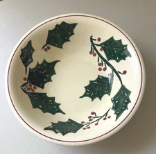 La Primula Christmas Winter Holly & Berries Serving Bowl Made In Italy (1 of 2)