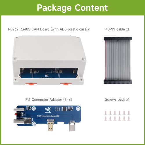 Waveshare Isolated RS232/RS485/CAN /CAN FD Expansion Board For Raspberry Pi 5/4B - 第 1/22 張圖片