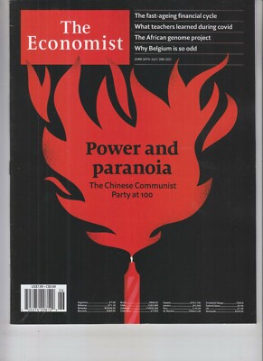 CHINESE COMMUNIST  PARTY AT 100 THE ECONOMIST MAGAZINE JUNE 26 2021 NO LABEL 